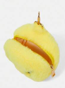 LOONEY TUNES X SHEIN 黄色毛绒时尚便携式零钱包 - 黃色 - 查看 6