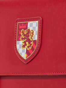 HARRY POTTER X SHEIN Red School Fashion Backpack With Badge Design For Women - Red - View 5