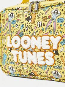 LOONEY TUNES X SHEIN Damen Buchstaben & Cartoon Muster gelbe modische Handtasche