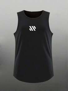 Manfinity Sport Corelite 男士时尚运动背心短裤套装，适合夏季运动健身、跑步等场合，舒适透气速干，宽松版型，是健身训练的理想之选。 - 黑色 - 查看 4