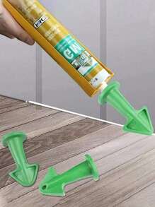 3 件套填缝喷嘴和涂抹器工具 - 密封胶和灌浆环氧活塞配件，用于地板清洁和瓷砖砖接缝，男士工具 - 綠色 - 查看 2