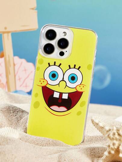 SpongeBob SquarePants | SHEIN Durable And Fun Mobile Phone Case - Cartoon Pattern Protective Cover Design, Compatible With IPhone
