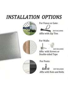 1 件幽默“无论鸡说什么都关上门”金属标牌 - 质朴的红白户外装饰，12x8 英寸 - 用途广泛，配件 - 彩色 - 查看 3