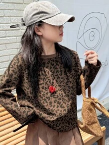 Dazy Kids 青少年女孩T恤，秋装 - 棕色 - 查看 6