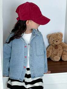 DAZY Young Girls Denim Long Sleeve Casual Jacket Fall,Winter