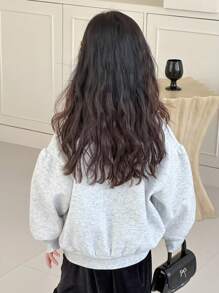 Dazy Kids 女童圆领针织印花卫衣，秋季服装