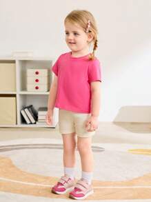 Cozy Pixies 1 Pair Of Girls Fun Cute, Light And Comfortable Fashion Pink Sequined Love Embroidered Children's Sneakers - Rose Gold - View 3