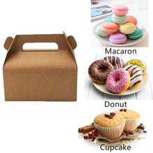 SHEIN Kraft Gable Boxes, Brown/White/Black Gable Boxes For Party Favor Birthday Wedding - Multicolor - View 1