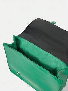 HARRY POTTER X SHEIN 女士学院风撞色字母蛇纹印花背包 - 綠色 - 查看 7