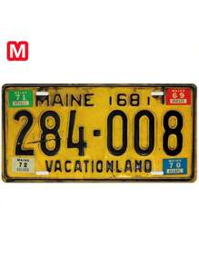 1pc 6x12inch Metal Tin Sign, Vintage American License Plate, Car Licenses Plate, Vintage Plaque Decor, Wall Art, Home Decor, Bar Decor, Room Wall Decor, House Art Decor, Garage Decor, Restaurant Decor, Perfect Gift - Multicolor - View 9