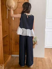 Hapijoa Tween Girls Daily Casual Denim Set - Blue - View 6