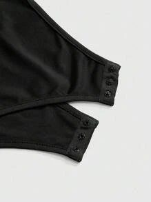 ROMWE 女士休闲印花圆领短袖紧身衣