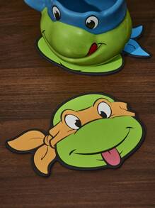 TEENAGE MUTANT NINJA TURTLES | SHEIN 1 件/4 件套杯垫，饮料杯垫，用于保护桌子，咖啡桌装饰，非常适合家居装饰和搬家礼物 - 綠色 - 查看 4