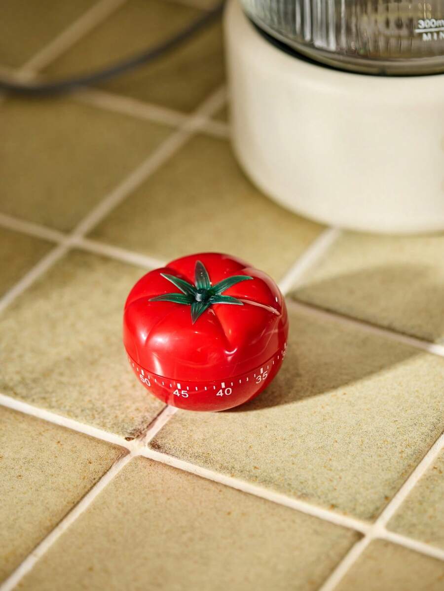 Cirelle 1 pieza Temporizador mecánico de cuerda para cocina para hornear, cocinar, estudiar, hacer tareas - Diseño retro de tomate, operación silenciosa, regalo de metal, decoración de mesa Rama, regalo para Año Nuevo, Navidad, Día de la Madre, regalo de inauguración de casa, regreso a la escuela, artículos esenciales para dormitorio - Rojo - Ver 1