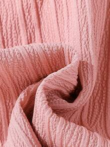2pcs Tween Girls' Vacation Casual Solid Color Halter Top And Pants Set - Dusty Pink - View 8