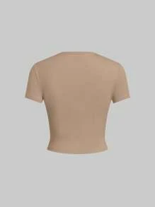 SHEIN EZwear 5件装基本款纯色修身短袖T恤 - 彩色 - 查看 12