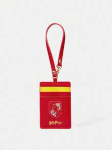 HARRY POTTER X SHEIN 红色字母图案大容量卡包钱包