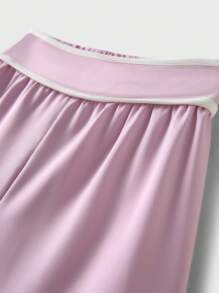 JNSQ Tween Girls Back To School Outdoor Sports Loose Shorts, Children's Elastic Waist 3M Reflective Patchwork Contrast Color Professional Outdoor Sports Shorts - Pink - View 9