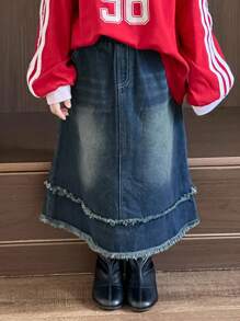 DAZY 年轻女孩休闲时尚百搭牛仔迷你裙