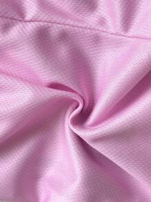 SHEIN 男婴幼儿新生儿 0-3 岁休闲运动足球服上衣 + 短裤套装，迈阿密队插肩袖运动服 - 粉色 - 查看 5