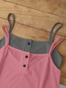 2件套女士休闲吊带睡衣套装 - 彩色 - 查看 5