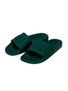 Hugo Boss 男士日常休闲字母图案平底凉鞋 - 綠色 - 查看 2