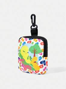 LOONEY TUNES X SHEIN Monedero multifuncional con diseño de Tweety, cierre de seguridad y bolsillo con cremallera, organizador de monedas, adecuado tanto para hombres como para mujeres - Multicolor - Ver 2
