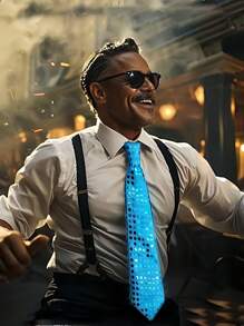 1/2/4/8个装 LED发光蝴蝶结发带 派对发光配饰 彩色毛线狂欢发带 多种灯光模式 夜光霓虹派对用品 - 彩色 - 查看 5