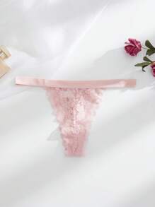 SHEIN 8pcs/Set Romantic Sexy Lace Women's Thong Panties - Multicolor - View 5