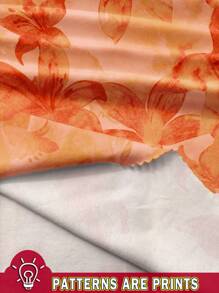 Soleia Áo thun in họa tiết hoa nhiệt đới nhuộm loang cổ điển cỡ lớn dành cho nữ, phù hợp cho mùa hè - Nhiều màu - Xem 3