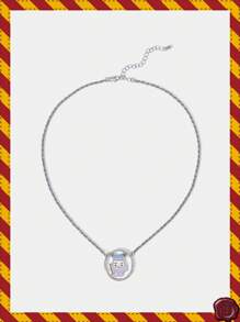 HARRY POTTER X SHEIN Fashionable Cute Cartoon Portrait Pendant Necklace - Silver - View 1