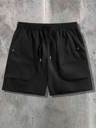 Manfinity VCAY 男士梭织休闲宽松纯色工装短裤