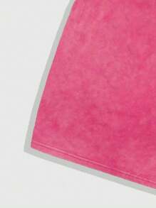 ROMWE MEN Street Life Men's Casual Letter Print Drawstring Waist Shorts, Summer - Hot Pink - View 3