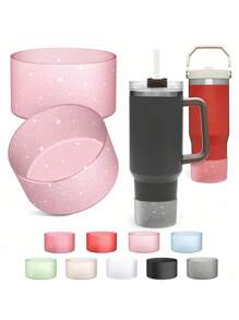 1pc Silicone Tumbler Sleeve, Anti-Scratch And Dented Protective Cover For Ice Cup, For 40oz & 30oz & 20oz Tumbler Travel Mugs, Compatible With Tumblers For Cup Accessories, Protective Cover For Sports & Outdoor Activities, For Cup - Multicolor - View 1