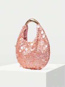 MOTF PREMIUM Bolso naranja con lentejuelas elegante para fiesta - Naranja - Ver 3