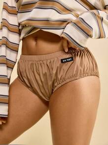 Muvela Quần short tam giác ngoài trời cạp trễ thời trang giản dị dành cho nữ vào mùa thu - màu nâu - Xem 6