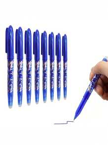 5/8/12 件套蓝色可擦笔（带橡皮擦）、摩擦笔（末端带橡皮擦）、可擦除凝胶笔、儿童和成人书写工具、开学季返校用品、男孩背包铅笔笔、圣诞装饰、客厅装饰 - 藍色 - 查看 6