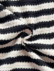 Soleia 女士度假红白条纹针织纹理深 V 领系带前连体裤，修身剪裁，适合派对、情人节、约会之夜、分层穿着、海滩、邮轮、节日、复活节、波西米亚风度假 - 彩色 - 查看 7