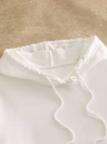 Manfinity NXTstreet 男士休闲日常度假指南针插画印花连帽衫卫衣白色图案连帽衫图案连帽衫山地图案连帽衫指南针图案连帽衫连帽衫街头服饰，适合秋冬