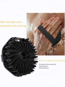 1 pieza Cepillo corporal de silicona de gran tamaño, apto para piel sensible, exfoliante corporal, cepillo de ducha antideslizante, cepillo corporal de silicona para ducha, efectivo para la exfoliación de la ducha, masaje suave, accesorios de baño, vuelta al colegio - Multicolor - Ver 7