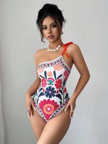 Swim Oasis Bộ đồ bơi một mảnh 2 mảnh thời trang mùa hè cho nữ có nơ nhiều màu sắc kèm váy che đi biển - Nhiều màu - Xem 7