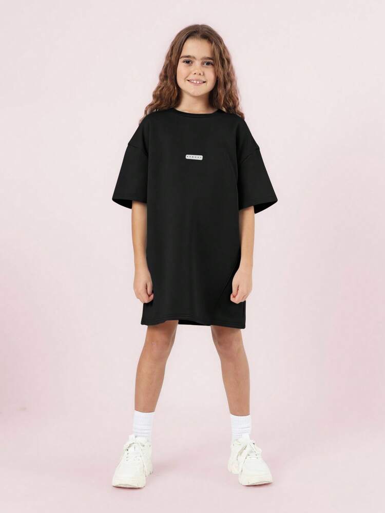 Oversized T Shirt Dress With City Graphic Print