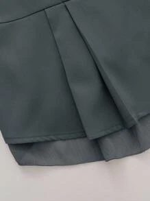 INAWLY 全新休闲无袖背心开衫，百搭修身加大码女式上衣 - 深灰色 - 查看 5