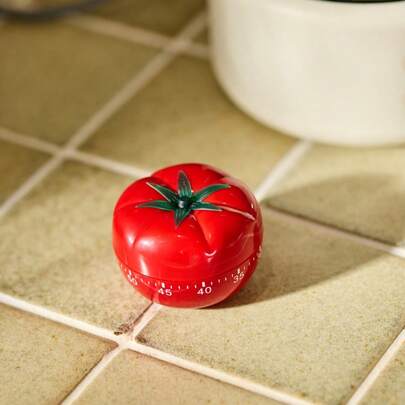 Cirelle 1pc Mechanical Wind-Up Kitchen Timer For Baking Cooking Study Homework - Retro Tomato Design Silent Operation Metal Gift Idea, Rama Table Decor, New Year, Christmas Gift, Mother's Day Gift, Housewarming Gift, Back To School Use, Dorm Essentials
