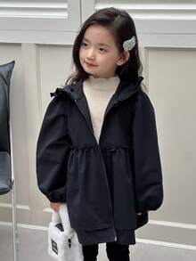 DAZY Young Girls Jacket, Fall Clothes - Navy Blue - View 1