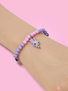 THE POWERPUFF GIRLS X SHEIN Vòng tay hạt màu họa tiết hoa - Nhiều màu - Xem 2