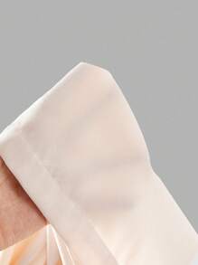 SHEIN MOD Women's Pleated Wide Leg Loose Jumpsuit (With Belt) - Apricot - View 6