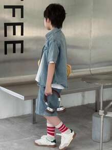 Dazy Kids Boys' Denim Set, Fall Outfit - Blue - View 2