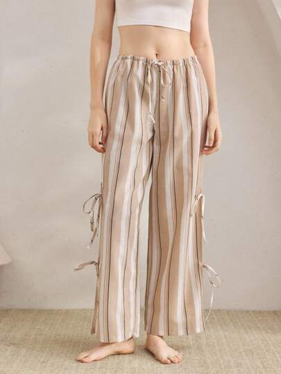 Ocili Women's Casual Comfortable Cotton Striped Pajama Bottoms