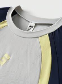 JNSQ Back To School Tween Boy Outdoor Sports Short Sleeve T-Shirt, Children Round Neck Funny Number Print Outdoor Sports Short Sleeve T-Shirt - Multicolor - View 8